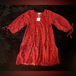 Hayden LA Red and Navy Blue Dress Small NWT